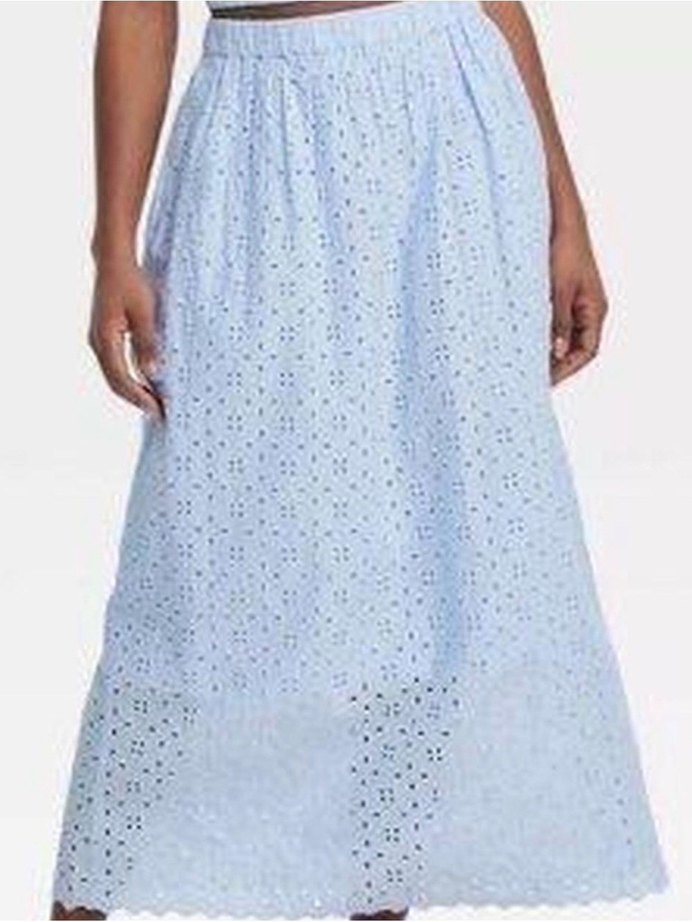Universal Thread, Lilac Eyelet Crop Top and Matching Maxi Skirt, M - Picture 3 of 12